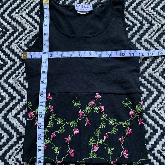 Vintage Morgan De Toi Micro Mesh Embroidered Top - Picture 5 of 5